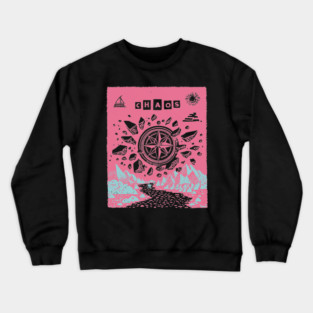 Mystical Chaos Compass Tarot Card Graphic Crewneck Sweatshirt