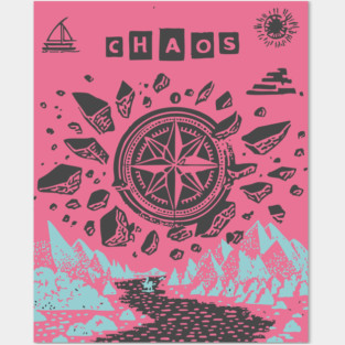 Mystical Chaos Compass Tarot Card Graphic Posters and Art