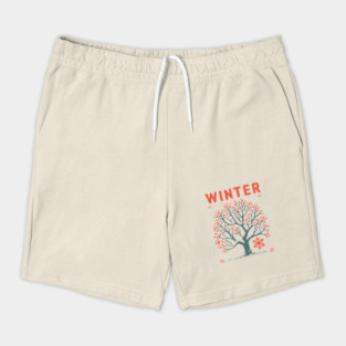 Winter Tree of Life Vintage Botanical Art Shorts