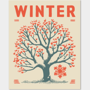 Winter Tree of Life Vintage Botanical Art Posters and Art