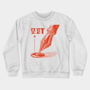 Vintage Fountain Pen for Writers Dark Academia Art Crewneck Sweatshirt