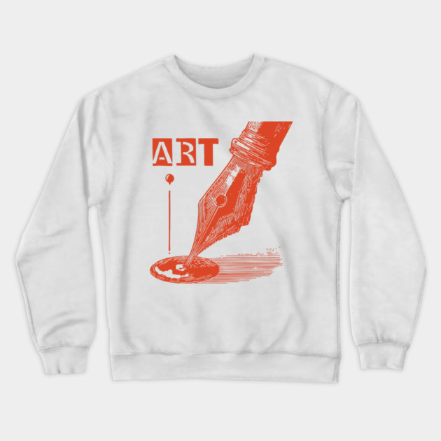 Vintage Fountain Pen for Writers Dark Academia Art Crewneck Sweatshirt by TuncGK