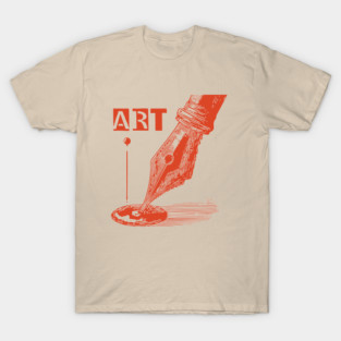 Vintage Fountain Pen for Writers Dark Academia Art T-Shirt