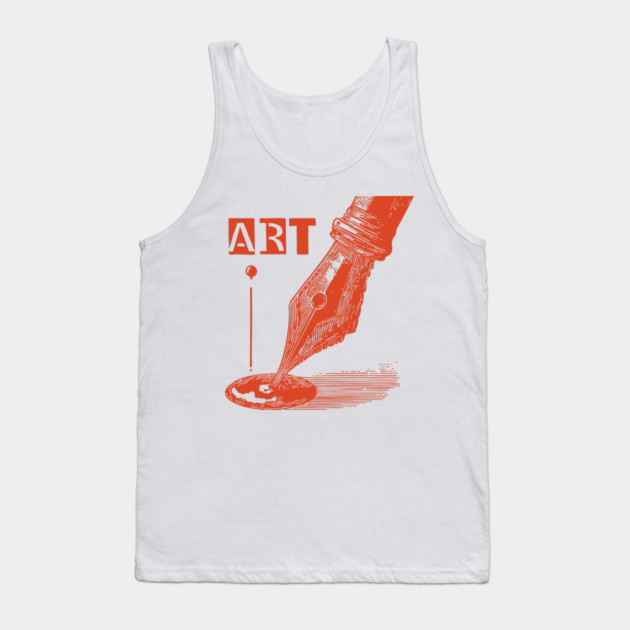 Vintage Fountain Pen for Writers Dark Academia Art Tank Top by TuncGK