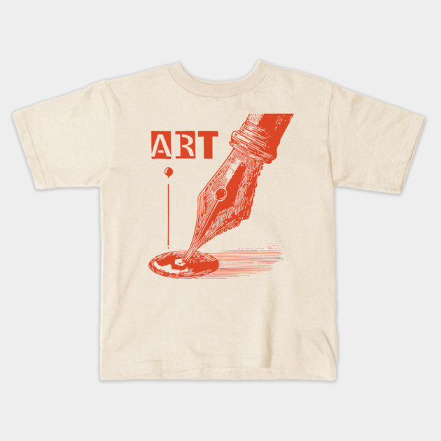 Vintage Fountain Pen for Writers Dark Academia Art Kids T-Shirt by TuncGK