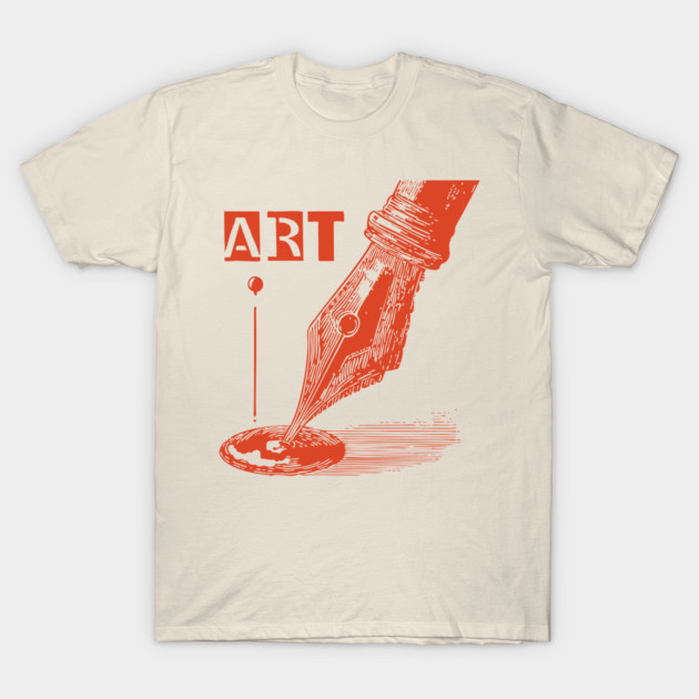 Vintage Fountain Pen for Writers Dark Academia Art T-Shirt by TuncGK