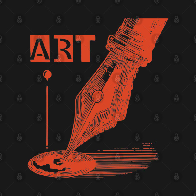 Vintage Fountain Pen for Writers Dark Academia Art by TuncGK