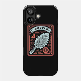 Discovery Oak Leaf Botanical Linocut Art Phone Case