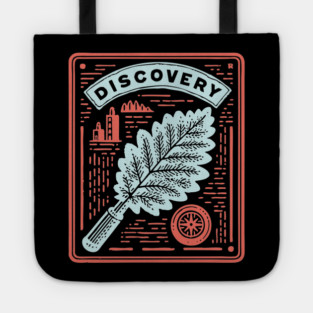 Discovery Oak Leaf Botanical Linocut Art Tote