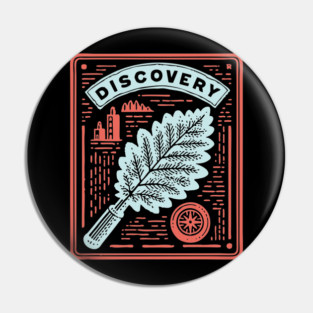 Discovery Oak Leaf Botanical Linocut Art Pin