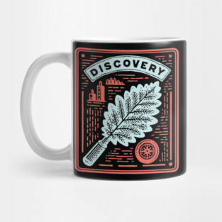 Discovery Oak Leaf Botanical Linocut Art Mug
