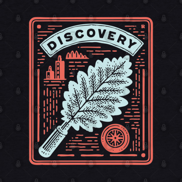 Discovery Oak Leaf Botanical Linocut Art by TuncGK