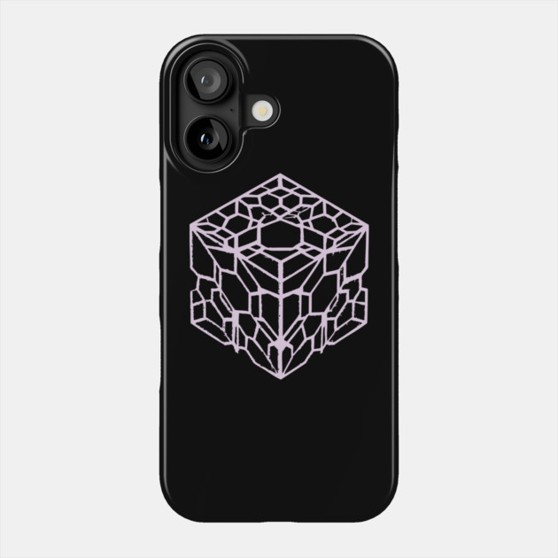Geometric Hexagon Cube Optical Illusion Art Phone Case by TuncGK