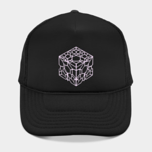 Geometric Hexagon Cube Optical Illusion Art Hat