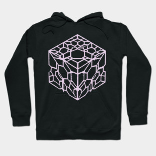 Geometric Hexagon Cube Optical Illusion Art Hoodie