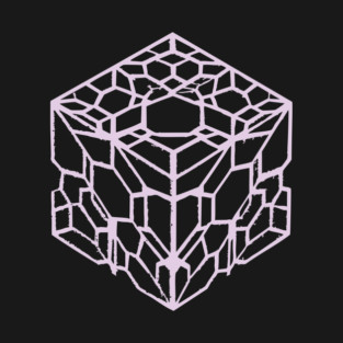 Geometric Hexagon Cube Optical Illusion Art T-Shirt