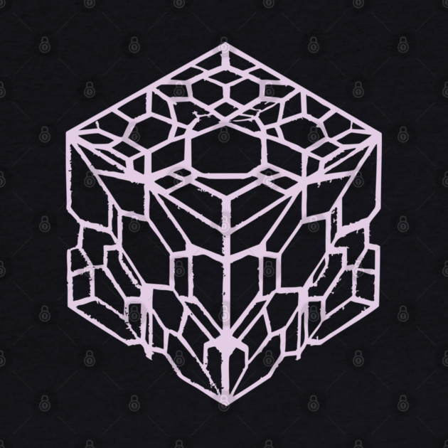 Geometric Hexagon Cube Optical Illusion Art by TuncGK