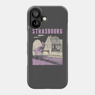 Strasbourg France Vintage Fairytale Travel Art Phone Case