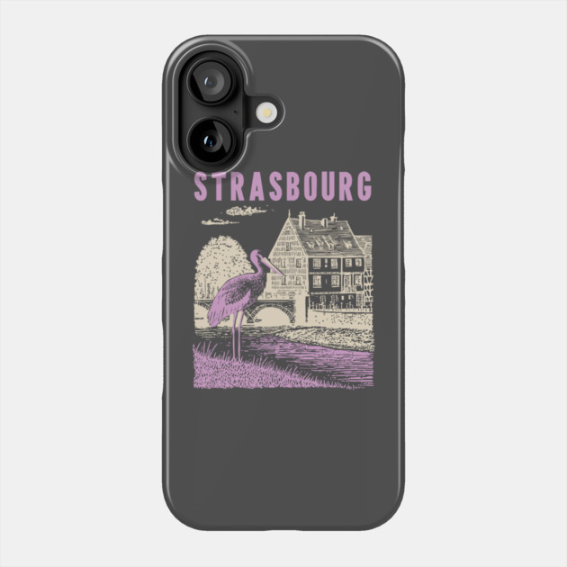 Strasbourg France Vintage Fairytale Travel Art Phone Case by TuncGK