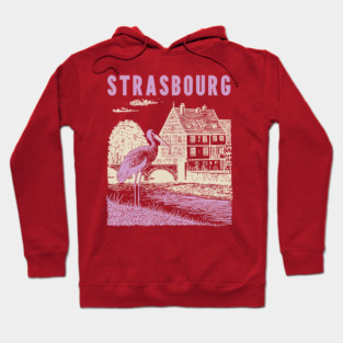Strasbourg France Vintage Fairytale Travel Art Hoodie