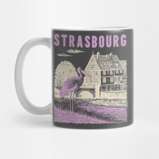 Strasbourg France Vintage Fairytale Travel Art Mug