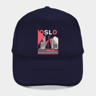 Oslo Norway Modern Travel Poster Art Hat
