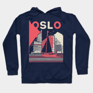Oslo Norway Modern Travel Poster Art Hoodie