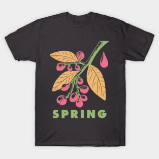 Vintage Spring Botanical Branch Illustration T-Shirt