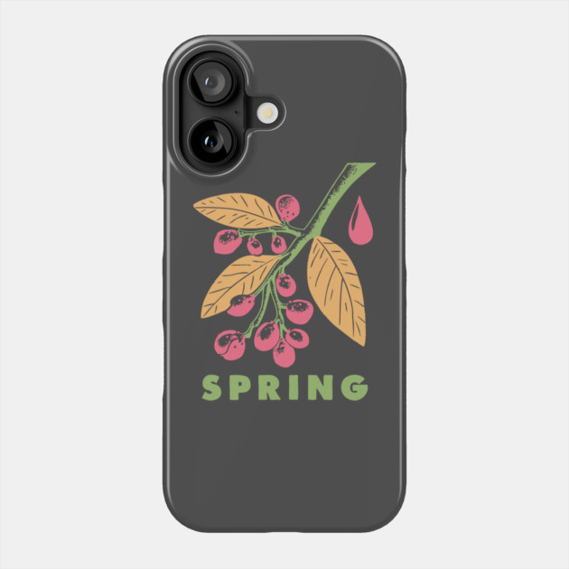 Vintage Spring Botanical Branch Illustration Phone Case by TuncGK
