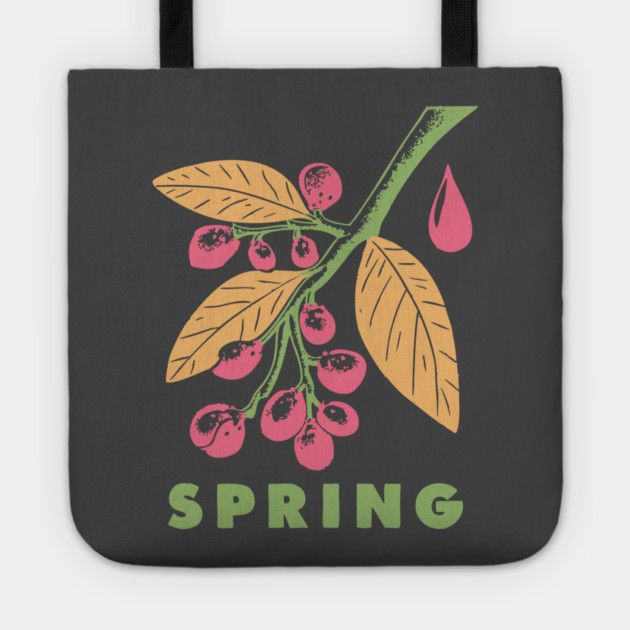 Vintage Spring Botanical Branch Illustration Tote by TuncGK