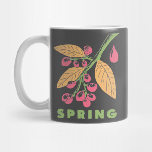 Vintage Spring Botanical Branch Illustration Mug