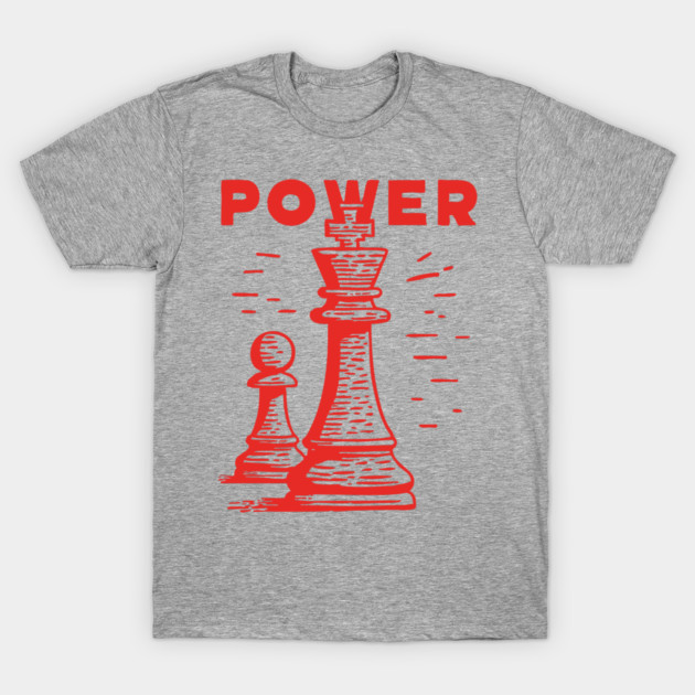 Power of the King Vintage Chess Graphic T-Shirt by TuncGK