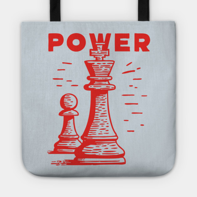 Power of the King Vintage Chess Graphic Tote by TuncGK