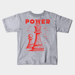 Power of the King Vintage Chess Graphic Kids T-Shirt