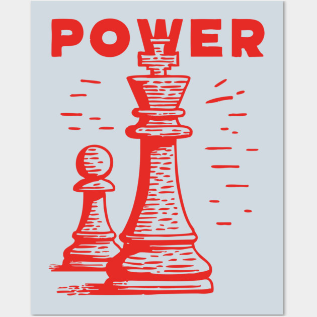 Power of the King Vintage Chess Graphic Wall Art by TuncGK