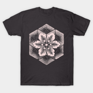 Geometric Snowflake Sacred Geometry Winter Art T-Shirt