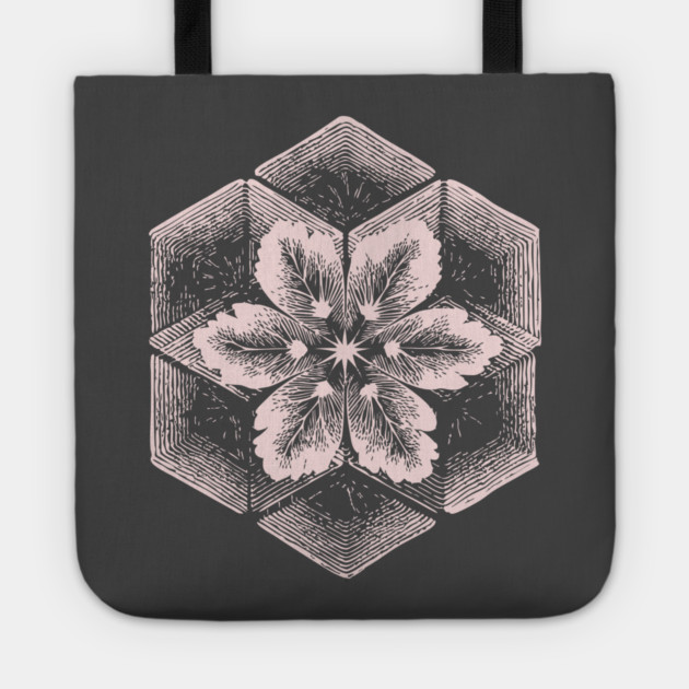 Geometric Snowflake Sacred Geometry Winter Art Tote by TuncGK