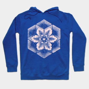 Geometric Snowflake Sacred Geometry Winter Art Hoodie