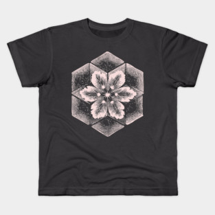 Geometric Snowflake Sacred Geometry Winter Art Kids T-Shirt