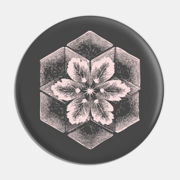 Geometric Snowflake Sacred Geometry Winter Art Pin by TuncGK