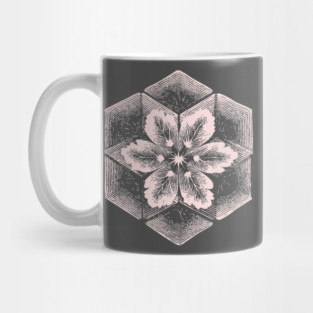 Geometric Snowflake Sacred Geometry Winter Art Mug