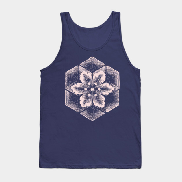 Geometric Snowflake Sacred Geometry Winter Art Tank Top by TuncGK