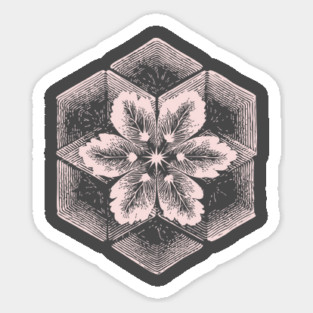 Geometric Snowflake Sacred Geometry Winter Art Magnet