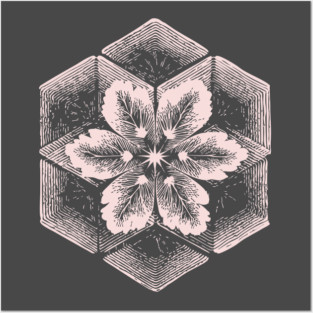 Geometric Snowflake Sacred Geometry Winter Art Posters and Art