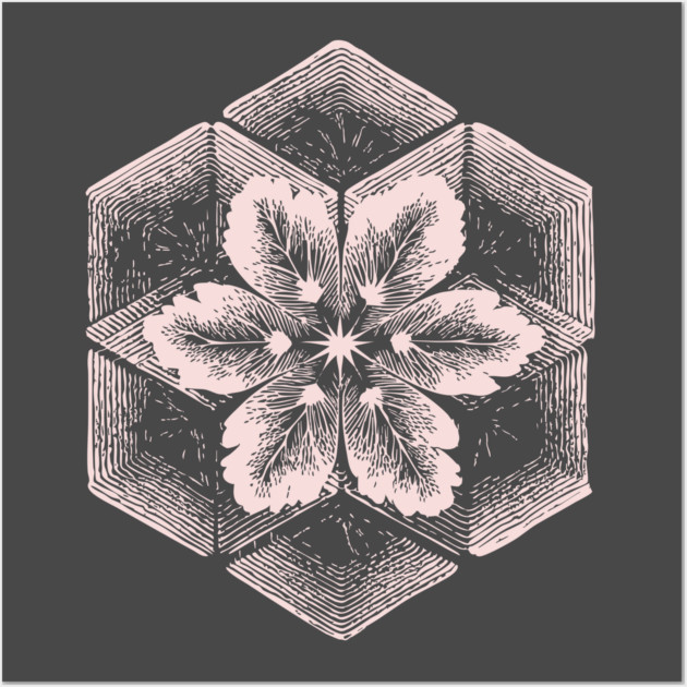 Geometric Snowflake Sacred Geometry Winter Art Wall Art by TuncGK