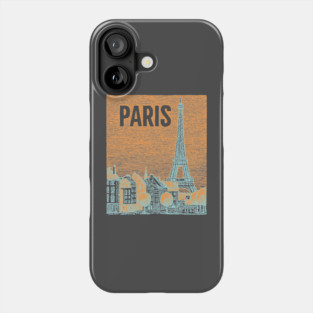 Vintage Paris Eiffel Tower Sketch Art Phone Case