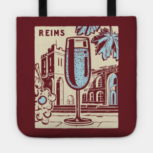 Art Deco Champagne Cocktail Vintage Poster Tote