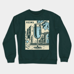 Art Deco Champagne Cocktail Vintage Poster Crewneck Sweatshirt