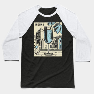 Art Deco Champagne Cocktail Vintage Poster Baseball T-Shirt