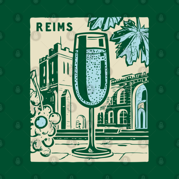 Art Deco Champagne Cocktail Vintage Poster by TuncGK